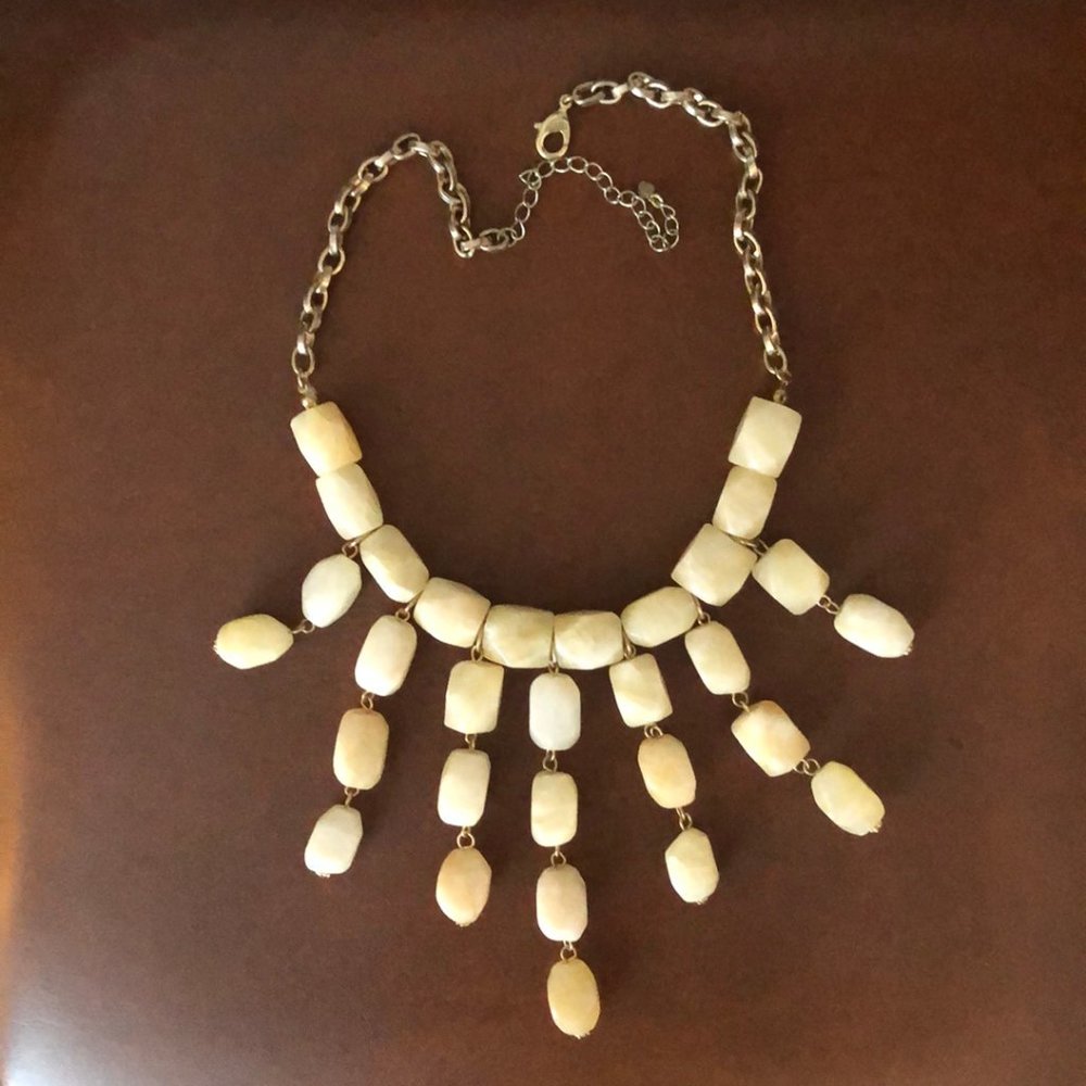 Polished stone necklace